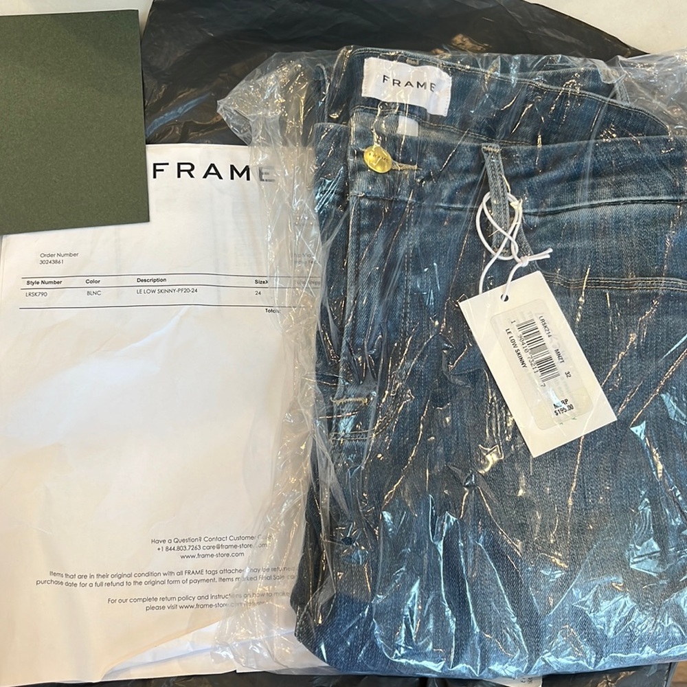 New Frame Skinny Jeans in packaging